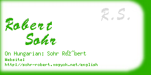 robert sohr business card